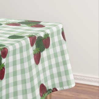 Toalha De Mesa Strawberry E Gingham Tablecloth