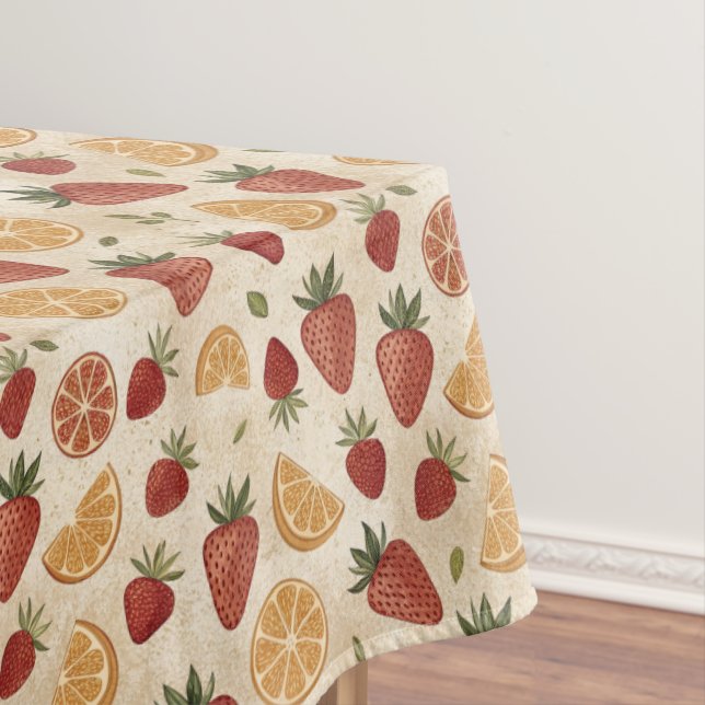 Toalha De Mesa Strawberry Lemon Pattern (Posição Original)