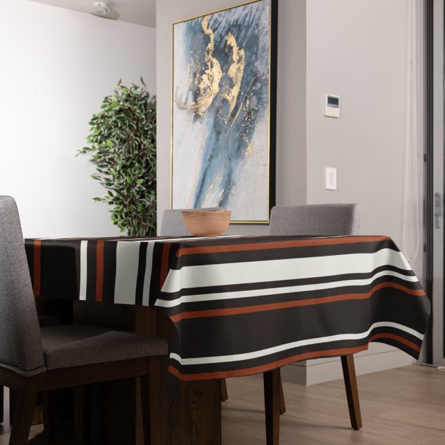 Toalha De Mesa Stripes Castanho Escuro (table cloth)