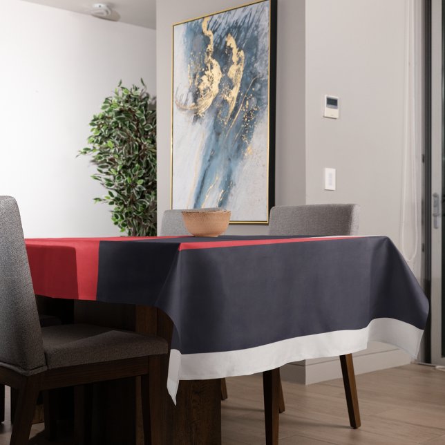 Toalha De Mesa Stripes Vermelhas e Azuis (table cloth)