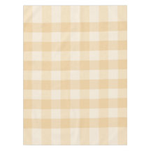 Suave Beige Gingham Tablecloth - Manhã Mínima
