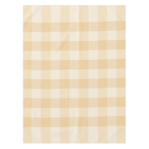 Toalha De Mesa Suave Beige Gingham Tablecloth - Manhã Mínima