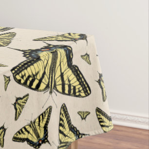Toalha De Mesa Sudoeste Amarelo Borboletas Suavizáveis Média