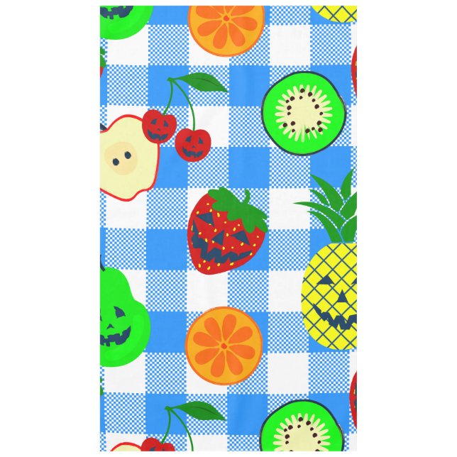 Toalha De Mesa summerween azul halloween jack o'lantern fruta  (Frente)
