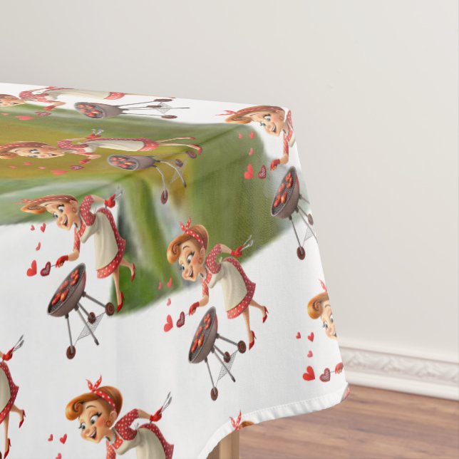 Toalha De Mesa Sunflower Cooking Love Red Hearts White Tablecloth (Posição Original)