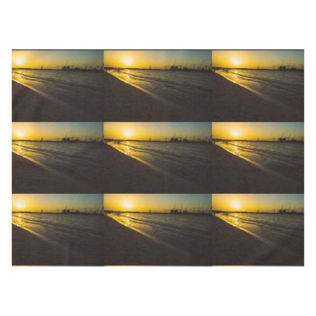 Toalha De Mesa Sunset de praia de Dubai (Frente (Horizontal))