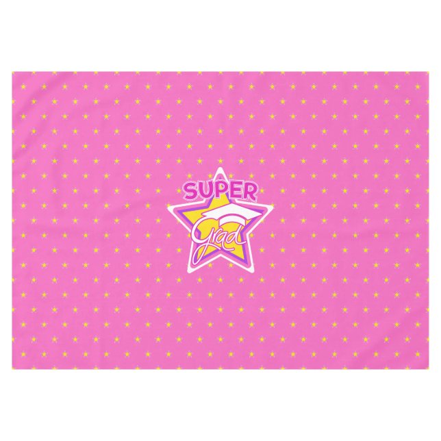 Toalha De Mesa Super Formando Rosa de Graduação Moderna (Frente (Horizontal))