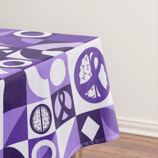 Toalha De Mesa Suporte à Conscientização sobre Epilepsia com Laço (Posição Original)