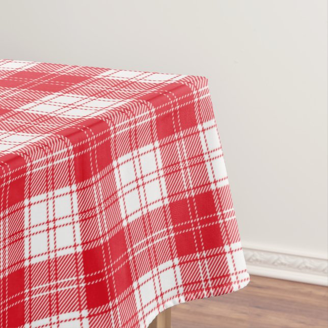 Toalha De Mesa Tablecloe de Xadrez Vermelha (Posição Original)