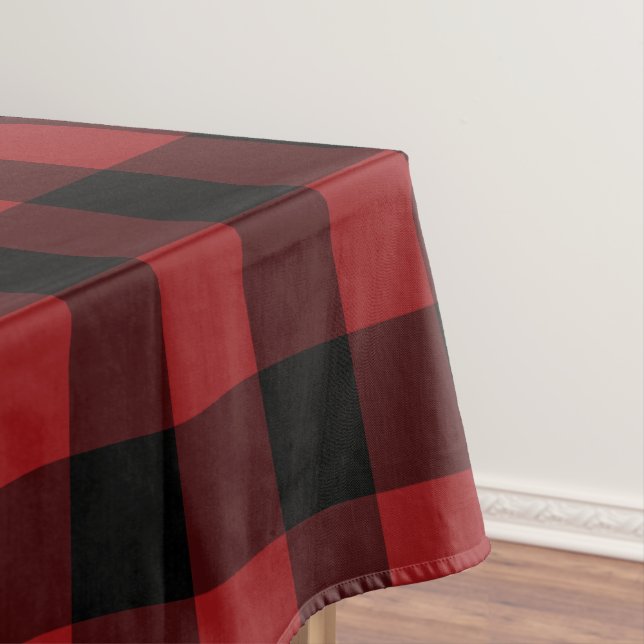 Toalha De Mesa Tablecloe de Xadrez Vermelha (Posição Original)