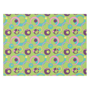 Toalha De Mesa Tableclote de Círculos Verdes Funky