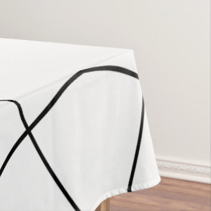 Toalha De Mesa Tableclote de Curvas Pretas