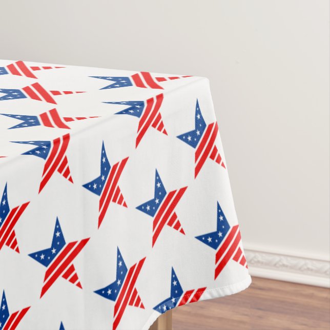 Toalha De Mesa Tablecloth - 4 de julho Estrelas Tablecloth (Posição Original)