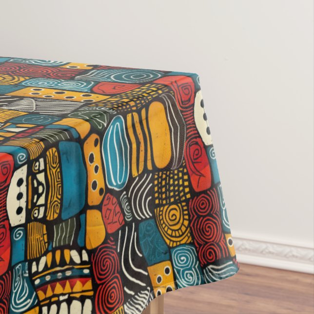 Toalha De Mesa Tablecloth Africano Abstrato Block (Posição Original)