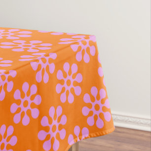 Toalha De Mesa Tablecloth alaranjado e cor-de-rosa retro do teste