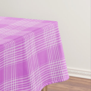 Toalha De Mesa Tablecloth Checkered da xadrez roxa e branca