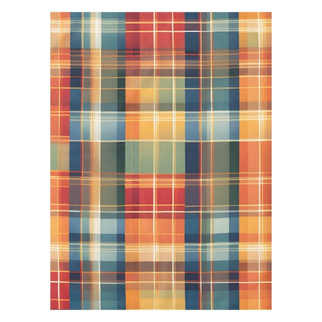 Toalha De Mesa Tablecloth Colorful Queda Xadrez (Frente)