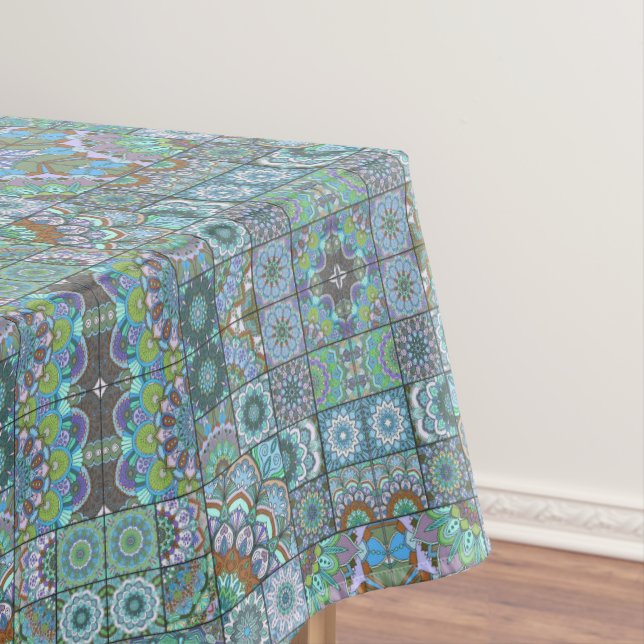 Toalha De Mesa Tablecloth com Teles de BoHo (Posição Original)