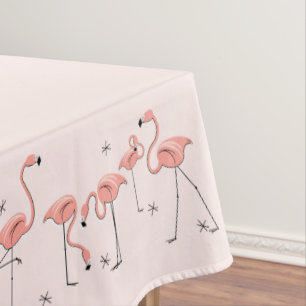 Toalha De Mesa Tablecloth cor-de-rosa da beira dos flamingos
