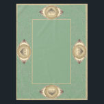 Toalha De Mesa Tablecloth de Aniversário de Casamento de 30 e 12<br><div class="desc">Procurando a toalha de 30 ou 12 de aniversário certa? Então,  talvez uma bela cinza verde,  rosa de repetição e gráficos pérolas seja a única coisa a dar-lhes AMBOS!</div>