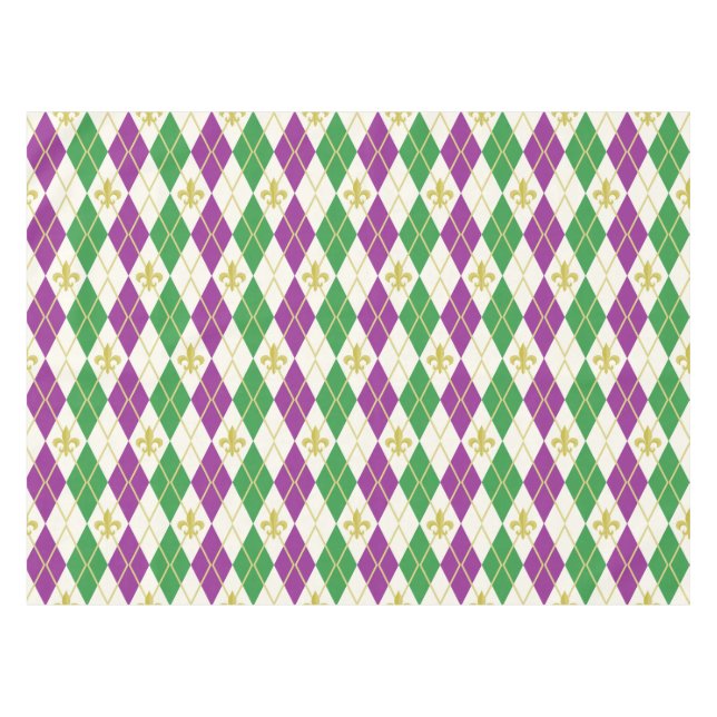 Toalha De Mesa Tablecloth de Argyle do carnaval (Frente (Horizontal))