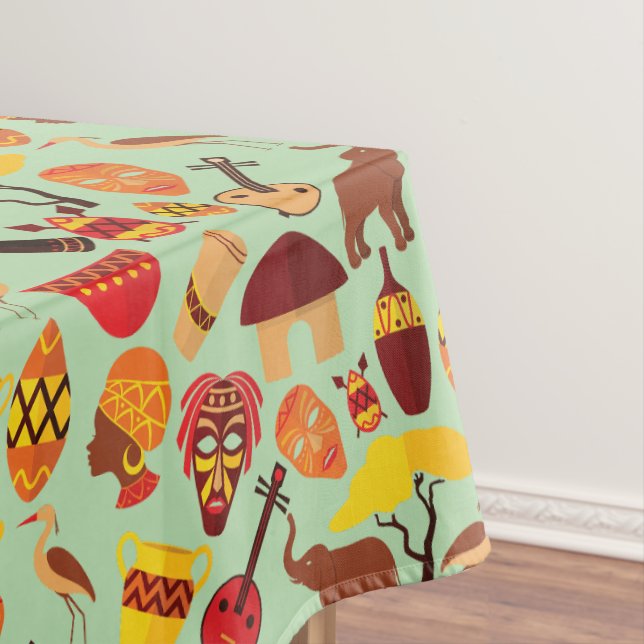Toalha De Mesa Tablecloth de Arte Africana (Posição Original)