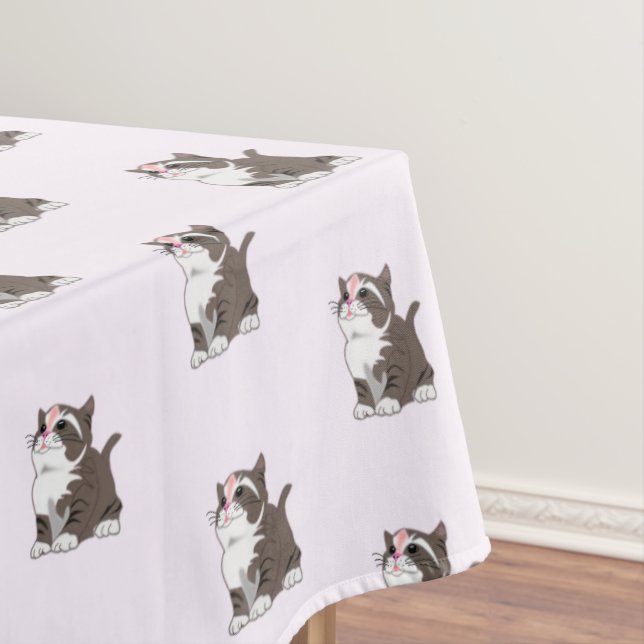 Toalha De Mesa Tablecloth de Baby Cat - Personalizável (Posição Original)