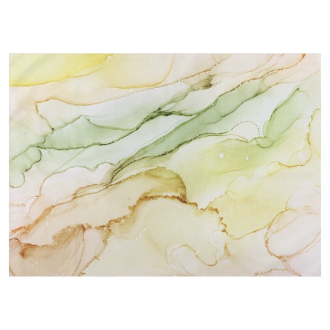 Toalha De Mesa Tablecloth de Beige Verde Abstrato Divertido Paste (Frente (Horizontal))