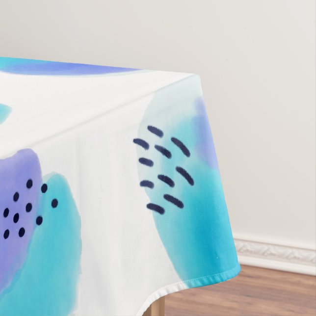 Toalha De Mesa Tablecloth de Brushstrokes de Aquarela (Posição Original)