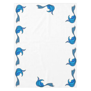 Toalha De Mesa Tablecloth de Cauda da Sereia Azul
