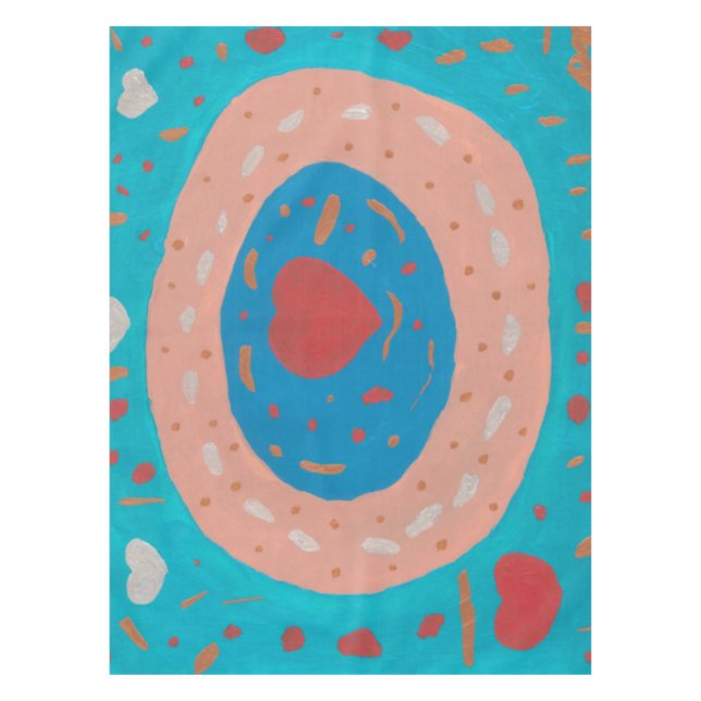 Toalha De Mesa Tablecloth de Círculos de Amor (Frente)