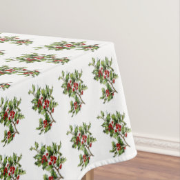 Toalha De Mesa Tablecloth de Estilo de Retro Feriado Holly