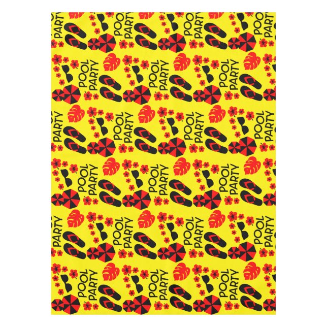 Toalha De Mesa Tablecloth de festas de Piscina de Verão (Frente)