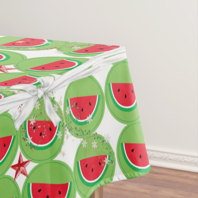 Toalha De Mesa Tablecloth de Natal, Arco Branco de Melancia (Posição Original)