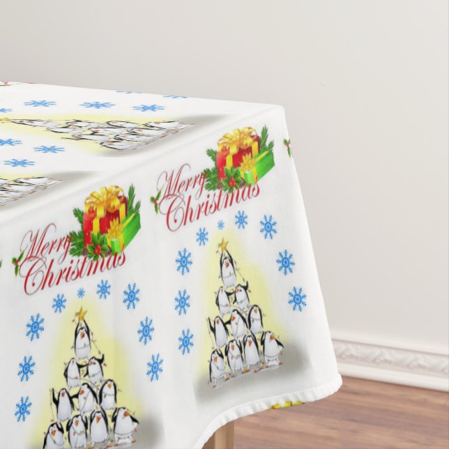 Toalha De Mesa Tablecloth de Natal, Pinguim (Posição Original)
