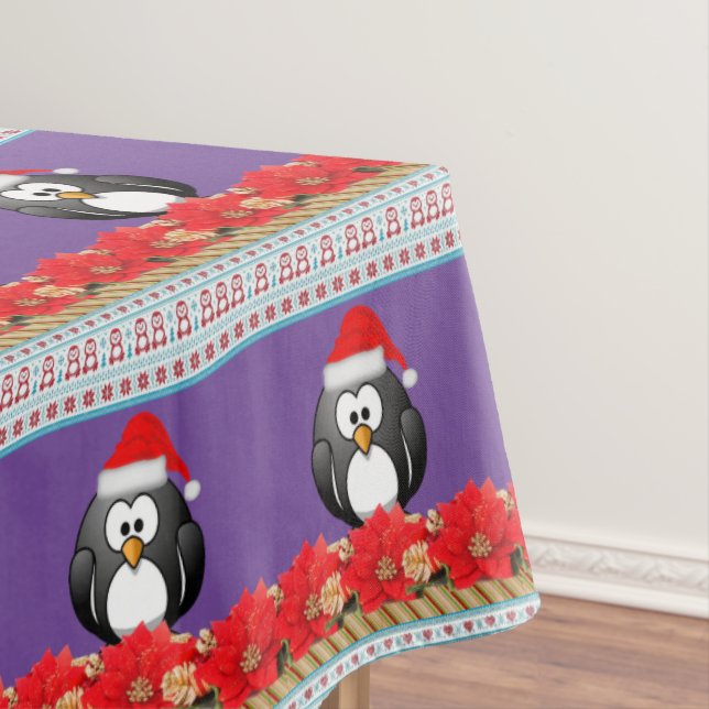 Toalha De Mesa Tablecloth de Natal, Pinguim (Posição Original)