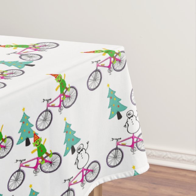 Toalha De Mesa Tablecloth de Natal, Snowman White Tablecloth (Posição Original)
