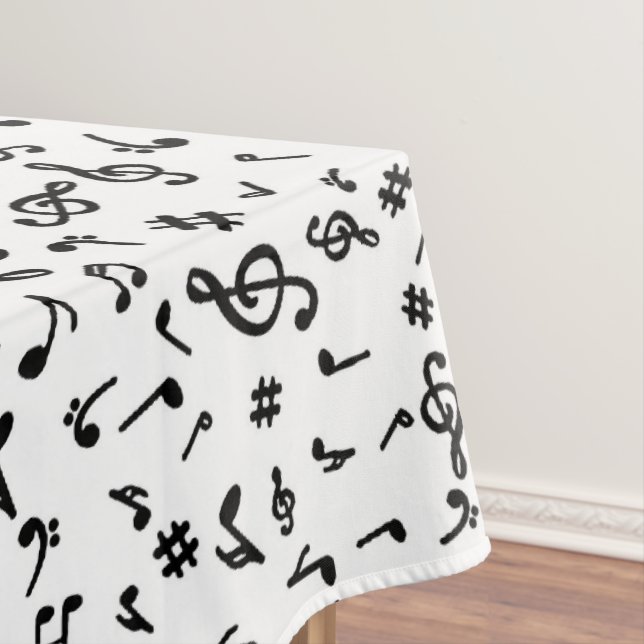 Toalha De Mesa Tablecloth de Notas de Música (Posição Original)