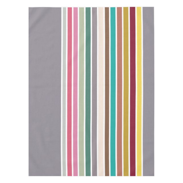 Toalha De Mesa Tablecloth de Padrão de Faixa Retroativa (Frente)