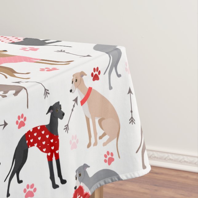 Toalha De Mesa Tablecloth de Padrão de Namorados de Greyhound Ita (Posição Original)