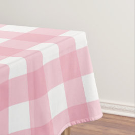 Toalha De Mesa Tablecloth de Padrão de Quadro de Verificação Rosa