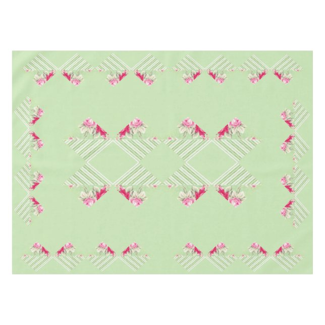 Toalha De Mesa Tablecloth de Patchwork do Green Mint (Frente (Horizontal))