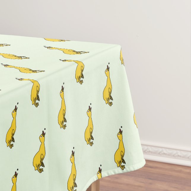 Toalha De Mesa Tablecloth de Pato Feliz - Personalizável (Posição Original)