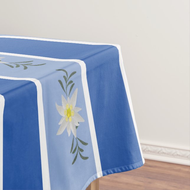 Toalha De Mesa Tablecloth de Strike de Edelweiss Azul (Posição Original)