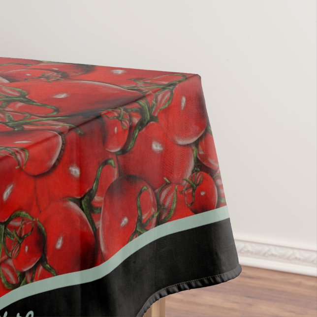 Toalha De Mesa Tablecloth de Tomates - Personalização Opcional (Posição Original)