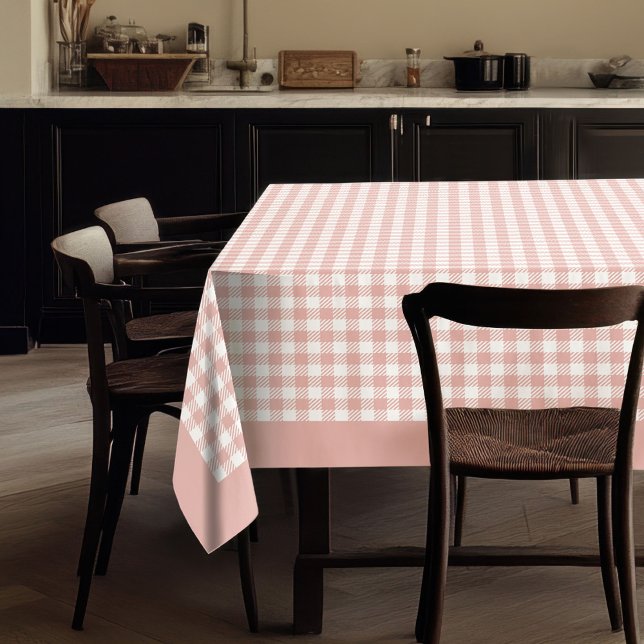 Toalha De Mesa Tablecloth de Xadrez Verificada Dourada Elegante (Elegant Rose Gold Checkered Plaid Tablecloth)