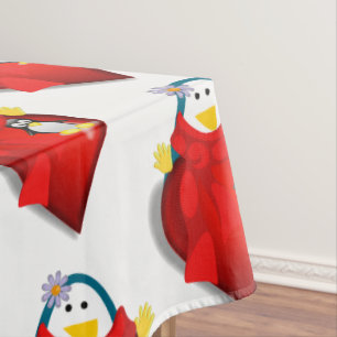 Toalha De Mesa Tablecloth Dia de os namorados Pinguim