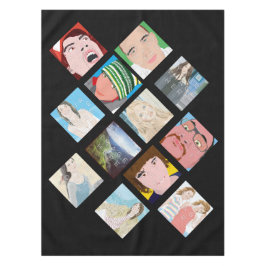 Toalha De Mesa Tablecloth do algodão do preto da foto do mosaico