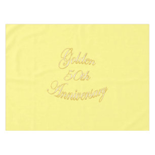 Toalha De Mesa Tablecloth do aniversário do ouro 50th