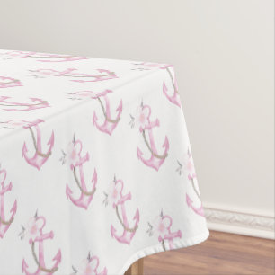 Toalha De Mesa Tablecloth do Chá de fraldas náutico   Anca Floral